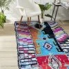 UNAMOURDETAPIS Tapis Berbère 150x240 Cm Rectangulaire BOUCHAROUETTE Multicolore Salon Noué Main Composé De Tissue Recyclé - Multicolore