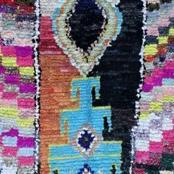 UNAMOURDETAPIS Tapis Berbère 150x240 Cm Rectangulaire BOUCHAROUETTE Multicolore Salon Noué Main Composé De Tissue Recyclé - Multicolore -Tapis et paillasson Soldes 35701973 3