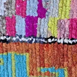 UNAMOURDETAPIS Tapis Berbère 150x240 Cm Rectangulaire BOUCHAROUETTE Multicolore Salon Noué Main Composé De Tissue Recyclé - Multicolore -Tapis et paillasson Soldes 35701973 4