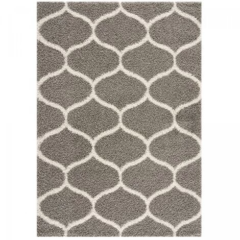 UNAMOURDETAPIS 150x150 Rond Tapis Shaggy 150x150 Cm Rond SG MADRID Gris Salon Adapté Au Chauffage Par Le Sol - Gris 2 UNAMOURDETAPIS 150x150 Rond Tapis Shaggy 150x150 Cm Rond SG MADRID Gris Salon Adapté Au Chauffage Par Le Sol - Gris – Image 2