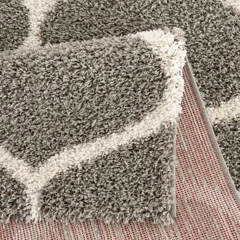 UNAMOURDETAPIS 150x150 Rond Tapis Shaggy 150x150 Cm Rond SG MADRID Gris Salon Adapté Au Chauffage Par Le Sol - Gris 4 UNAMOURDETAPIS 150x150 Rond Tapis Shaggy 150x150 Cm Rond SG MADRID Gris Salon Adapté Au Chauffage Par Le Sol - Gris – Image 4