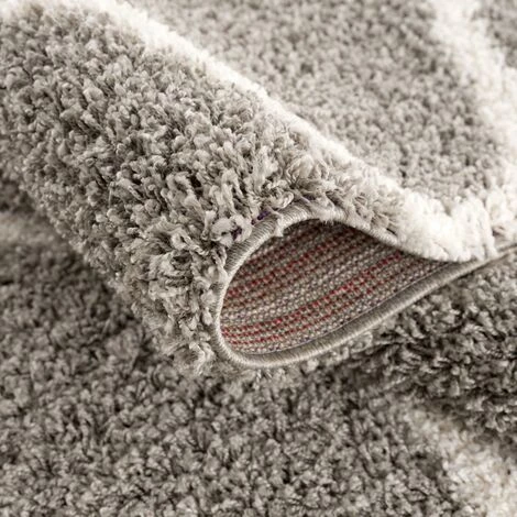 UNAMOURDETAPIS 150x150 Rond Tapis Shaggy 150x150 Cm Rond SG MADRID Gris Salon Adapté Au Chauffage Par Le Sol - Gris 5 UNAMOURDETAPIS 150x150 Rond Tapis Shaggy 150x150 Cm Rond SG MADRID Gris Salon Adapté Au Chauffage Par Le Sol - Gris – Image 5