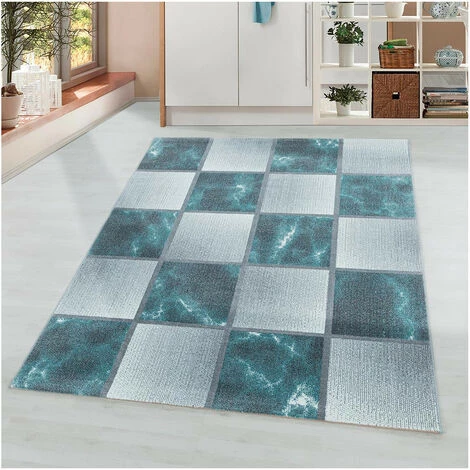 ALLOTAPIS Tapis Design Cubique Pour Salon Savannah Bleu 160x230 - Bleu 2 ALLOTAPIS Tapis Design Cubique Pour Salon Savannah Bleu 160x230 - Bleu – Image 2