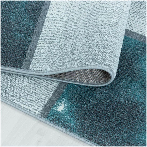 ALLOTAPIS Tapis Design Cubique Pour Salon Savannah Bleu 160x230 - Bleu 5 ALLOTAPIS Tapis Design Cubique Pour Salon Savannah Bleu 160x230 - Bleu – Image 5