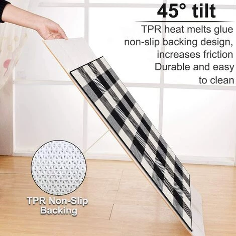 BEARSU Tapis à Carreaux Buffalo, Tapis à Carreaux Buffalo Tissé à La Main 3 BEARSU Tapis à Carreaux Buffalo, Tapis à Carreaux Buffalo Tissé à La Main – Image 3