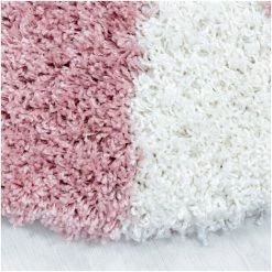 ALLOTAPIS Tapis Shaggy Design Rond Like Rose Ø 120 - Rose