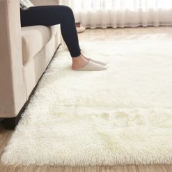 DRILLPRO 160x230cm Tapis Sol Carpette Moelleux Longue Peluche Antidérapant Mat Chambre Blanc LAVENTE -Tapis et paillasson Soldes 36248789 5