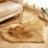 MALLOMNE Tapis En Peau De Mouton Imitation Laine Tapis De Tapis Shaggy De Chambre �� Coucher Antid��rapants En Fausse Fourrure