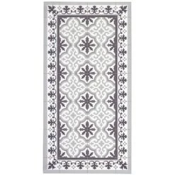 STORESDECO Tapis En Vinyle VinylFloor, Tapis Imprimé Et Antidérapant En PVC, Les Gris, 40 X 80cm