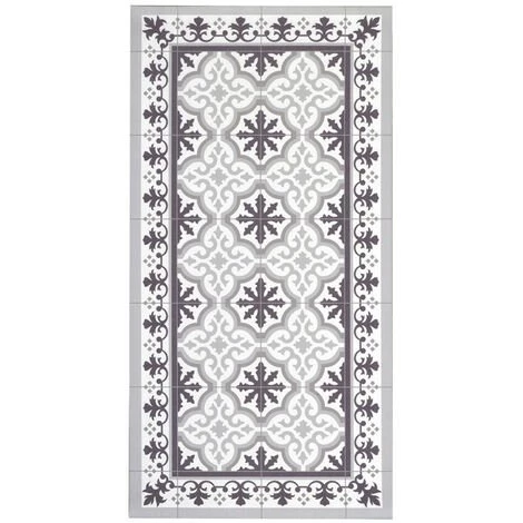 STORESDECO Tapis En Vinyle VinylFloor, Tapis Imprimé Et Antidérapant En PVC, Les Gris, 40 X 80cm 1 STORESDECO Tapis En Vinyle VinylFloor, Tapis Imprimé Et Antidérapant En PVC, Les Gris, 40 X 80cm