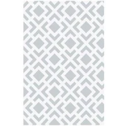 STORESDECO Tapis En Vinyle Deblon, Tapis En PVC Antidérapant Et Résistant, Pour Intérieur Et Extérieur, Gris Géométrique, 60 X 90cm