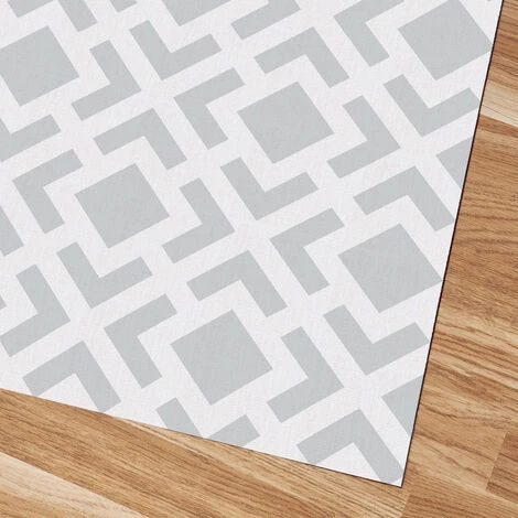 STORESDECO Tapis En Vinyle Deblon, Tapis En PVC Antidérapant Et Résistant, Pour Intérieur Et Extérieur, Gris Géométrique, 60 X 90cm 2 STORESDECO Tapis En Vinyle Deblon, Tapis En PVC Antidérapant Et Résistant, Pour Intérieur Et Extérieur, Gris Géométrique, 60 X 90cm – Image 2