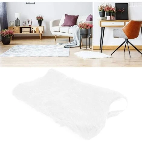 ILOVEMILAN Tapis Tapis En Fausse Fourrure De Mouton, Tapis Doux, Tapis Pour Chambre, Canapé, Plancher, Salon, Décor (blanc) 3 ILOVEMILAN Tapis Tapis En Fausse Fourrure De Mouton, Tapis Doux, Tapis Pour Chambre, Canapé, Plancher, Salon, Décor (blanc) – Image 3