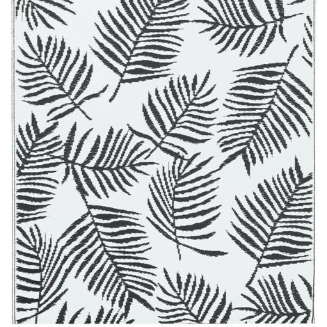 ASUPERMALL Tapis D'exterieur Blanc Et Noir 80x150 Cm PP 3 ASUPERMALL Tapis D'exterieur Blanc Et Noir 80x150 Cm PP – Image 3