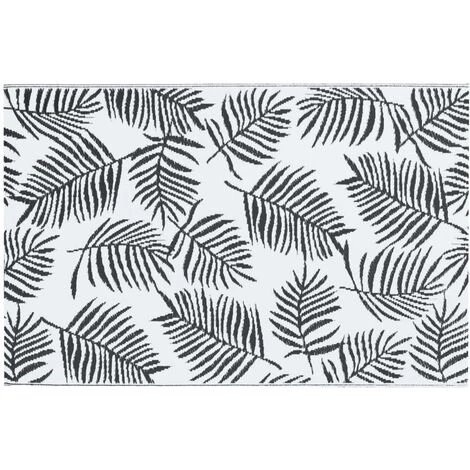 ASUPERMALL Tapis D'exterieur Blanc Et Noir 80x150 Cm PP 5 ASUPERMALL Tapis D'exterieur Blanc Et Noir 80x150 Cm PP – Image 5