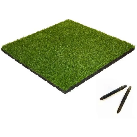 MFL Dalle En Caoutchouc Avec Couche Supérieure En Gazon Artificiel 55 Mm - 50x50 Cm - Avec Connecteurs 1 MFL Dalle En Caoutchouc Avec Couche Supérieure En Gazon Artificiel 55 Mm - 50x50 Cm - Avec Connecteurs