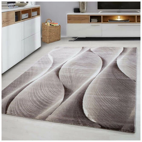 ALLOTAPIS Tapis Pour Salon Rectangle Effet Courbe Alabama Marron 200x290 - Marron 1 ALLOTAPIS Tapis Pour Salon Rectangle Effet Courbe Alabama Marron 200x290 - Marron