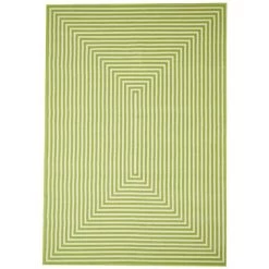 DELADECO Tapis Design Pour Terrasse Et Salon Rectangle Naples Vert 133x190 - Vert
