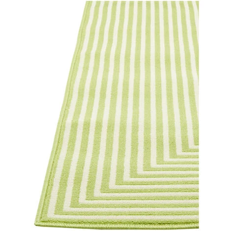 DELADECO Tapis Design Pour Terrasse Et Salon Rectangle Naples Vert 133x190 - Vert 3 DELADECO Tapis Design Pour Terrasse Et Salon Rectangle Naples Vert 133x190 - Vert – Image 3
