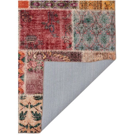 DELADECO Tapis Patchwork Multicolore Pour Salon Barletta Multicolore 80x150 - Multicolore 4 DELADECO Tapis Patchwork Multicolore Pour Salon Barletta Multicolore 80x150 - Multicolore – Image 4