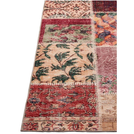 DELADECO Tapis Patchwork Multicolore Pour Salon Barletta Multicolore 80x150 - Multicolore 5 DELADECO Tapis Patchwork Multicolore Pour Salon Barletta Multicolore 80x150 - Multicolore – Image 5