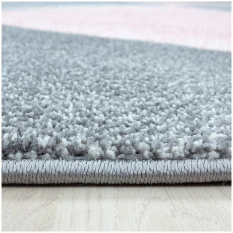 ALLOTAPIS Tapis Graphique Pour Salon Design Rectangle Adel Rose 80x150 - Rose 3 ALLOTAPIS Tapis Graphique Pour Salon Design Rectangle Adel Rose 80x150 - Rose – Image 3