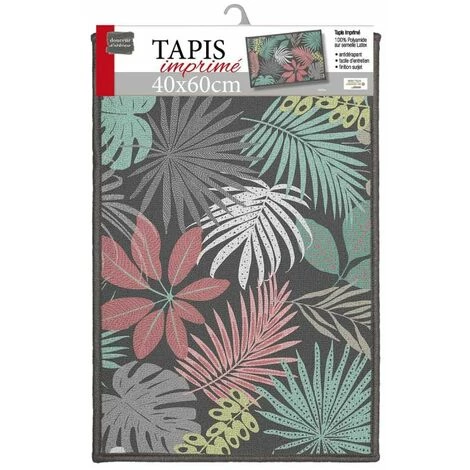 Paris Prix - Tapis Déco "digital Melba" 40x60cm Multicolore 2 Paris Prix - Tapis Déco "digital Melba" 40x60cm Multicolore – Image 2