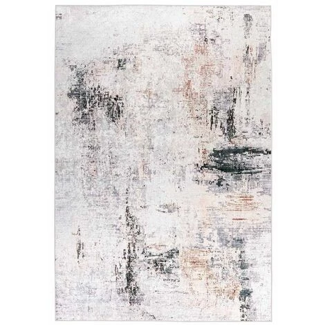 Paris Prix - Tapis Vintage Imprimé à Poils Plats "rhodin" Crème 120 X 170 Cm 1 Paris Prix - Tapis Vintage Imprimé à Poils Plats "rhodin" Crème 120 X 170 Cm