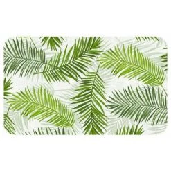 Paris Prix - Tapis Imprimé "green Feuilles" 45x75cm Vert