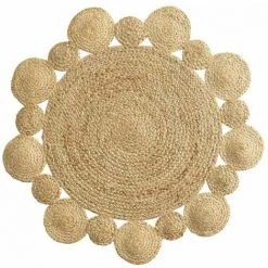 Paris Prix - Tapis Déco Rond En Jute "cordou" 90cm Naturel