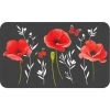 Paris Prix - Tapis Imprimé "sweet Poppy" 45x75cm Rouge