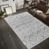 JADOREL Tapis Berbère Style 120x170 Cm Rectangulaire SAUTUL Crème Entrée Adapté Au Chauffage Par Le Sol - Crème