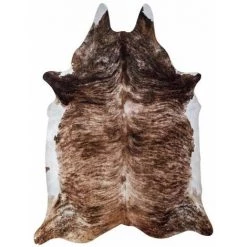 Paris Prix - Tapis Peau De Vache "imitation" 120x158cm Marron