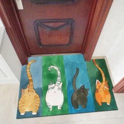 TRIOMPHE Tapis D Entree Interieur, Paillasson Exterieur, Tapis, Facile à Nettoyer, Super Résistant Et Antidérapant(40 X 60 Cm)