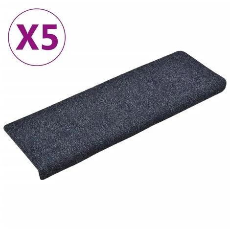 VidaXL Tapis D'escalier 5 Pcs Tissu Aiguilleté 65x25 Cm Anthracite - Anthracite 2 VidaXL Tapis D'escalier 5 Pcs Tissu Aiguilleté 65x25 Cm Anthracite - Anthracite – Image 2