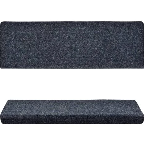 VidaXL Tapis D'escalier 5 Pcs Tissu Aiguilleté 65x25 Cm Anthracite - Anthracite 4 VidaXL Tapis D'escalier 5 Pcs Tissu Aiguilleté 65x25 Cm Anthracite - Anthracite – Image 4
