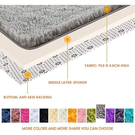 BEARSU Tapis Ronds Moelleux Pour Chambre à Coucher Et Salon Shaggy Mignon Cercle Tapis De Pépinière Pour Enfants Bébé Filles Chambre Et Dortoir Flou Décor à La Maison Tapis Circulaire 4 Pieds Bleu 2 BEARSU Tapis Ronds Moelleux Pour Chambre à Coucher Et Salon Shaggy Mignon Cercle Tapis De Pépinière Pour Enfants Bébé Filles Chambre Et Dortoir Flou Décor à La Maison Tapis Circulaire 4 Pieds Bleu – Image 2