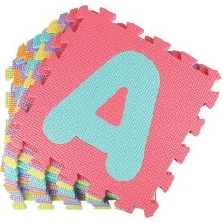 WYCTIN Hofuton Puzzle Tapis De Jeu 36 Pcs Doux EVA Mousse Tapis De Jeu Chiffres Et Lettres Motif Tapis De Jeu En Mousse Pour Bébé Enfants Jouant Rampant -Tapis et paillasson Soldes 37158986 4