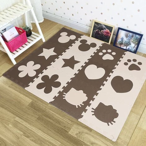 Aqrau Tapis De Jeu Bébé Apis D'éveil EnfantImperméable à L'eau Matériau 12 Pcs 1 Aqrau Tapis De Jeu Bébé Apis D'éveil EnfantImperméable à L'eau Matériau 12 Pcs
