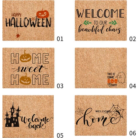 ASUPERMALL Porte D'Entree Paillasson Couverture Halloween Festival Decorations Tapis De Sol Drole Bienvenue Couverture De Porte D'Entree Paillasson Antiderapant, 40*60Cm, Type 2 - 40*60Cm, Type 2 2 ASUPERMALL Porte D'Entree Paillasson Couverture Halloween Festival Decorations Tapis De Sol Drole Bienvenue Couverture De Porte D'Entree Paillasson Antiderapant, 40*60Cm, Type 2 - 40*60Cm, Type 2 – Image 2