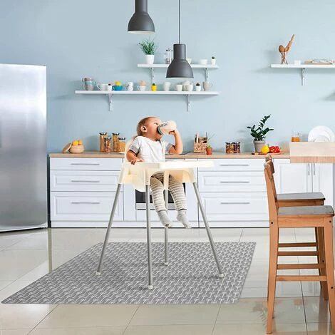 ABCRITAL Grande Protection De Sol Antidérapante Pour Tapis Anti-Éclaboussures Pour Chaise Haute / Tapis Anti-Éclaboussures 3 ABCRITAL Grande Protection De Sol Antidérapante Pour Tapis Anti-Éclaboussures Pour Chaise Haute / Tapis Anti-Éclaboussures – Image 3