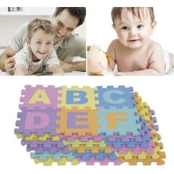 YONGQING Tapis Puzzle 36pcs 26 Lettres+10 Chiffres En Mousse EVA 16*16cm Pour Bébé/Enfant - Couleur