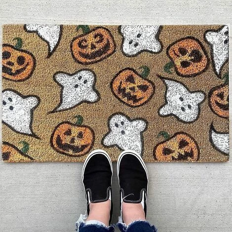 AIDUCHO Halloween Doormat Blanket Welcome Home Front Door Decorations Halloween Decor Door Mat,Anti-Slip Bottom Durable Mat Low Profile Floor Mat Indoor Outdoor Carpet Entryway,Patio (D) 5 AIDUCHO Halloween Doormat Blanket Welcome Home Front Door Decorations Halloween Decor Door Mat,Anti-Slip Bottom Durable Mat Low Profile Floor Mat Indoor Outdoor Carpet Entryway,Patio (D) – Image 5