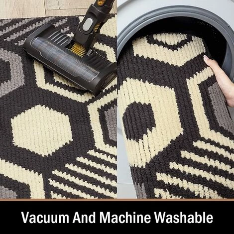 BETTERLIFE Color&Geometry Paillasson Antidérapant, Tapis De Porte | Doux | Lavable En Machine | Absorbant Et Résistant | Tapis Pour Intérieur, Extérieur, Entrée, Escaliers, Couloir, Cour - 50 X 80 Cm, Noir 5 BETTERLIFE Color&Geometry Paillasson Antidérapant, Tapis De Porte | Doux | Lavable En Machine | Absorbant Et Résistant | Tapis Pour Intérieur, Extérieur, Entrée, Escaliers, Couloir, Cour - 50 X 80 Cm, Noir – Image 5