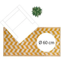 Tapis D'extérieur Géométrique 90 X 180 Cm Atmosphera - Ocre - Ocre 8 Tapis D'extérieur Géométrique 90 X 180 Cm Atmosphera - Ocre - Ocre -Tapis et paillasson Soldes 37769505 4