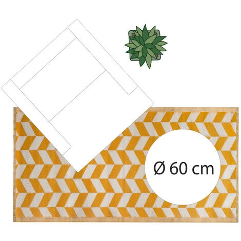 Tapis D'extérieur Géométrique 90 X 180 Cm Atmosphera - Ocre - Ocre 4 Tapis D'extérieur Géométrique 90 X 180 Cm Atmosphera - Ocre - Ocre – Image 4