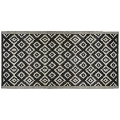 Tapis D'extérieur Géométrique 90 X 180 Cm Atmosphera - Noir - Noir