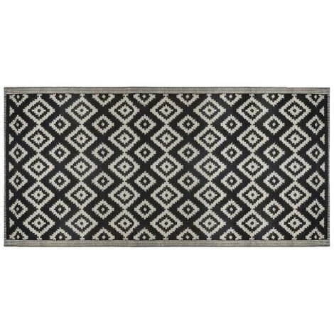 Tapis D'extérieur Géométrique 90 X 180 Cm Atmosphera - Noir - Noir 1 Tapis D'extérieur Géométrique 90 X 180 Cm Atmosphera - Noir - Noir