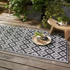 Tapis D'extérieur Géométrique 90 X 180 Cm Atmosphera - Noir - Noir 7 Tapis D'extérieur Géométrique 90 X 180 Cm Atmosphera - Noir - Noir -Tapis et paillasson Soldes 37769507 3