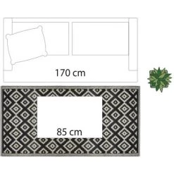 Tapis D'extérieur Géométrique 90 X 180 Cm Atmosphera - Noir - Noir 9 Tapis D'extérieur Géométrique 90 X 180 Cm Atmosphera - Noir - Noir -Tapis et paillasson Soldes 37769507 5